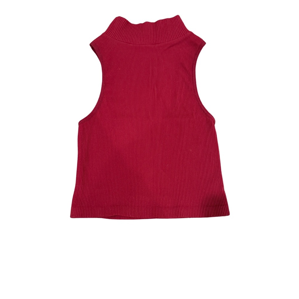 ASOS Seamless Ribbed Crop Top Red
